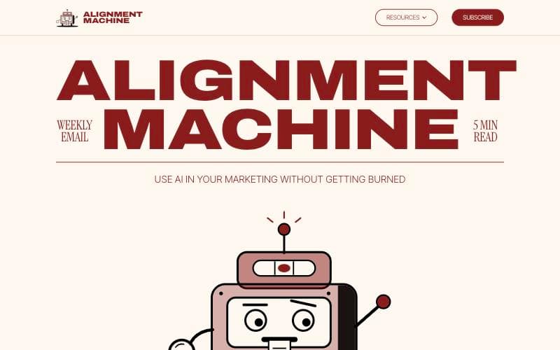 Screenshot of AlignmentMachine.net